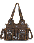 Purse With Silver Hardware 90s Style Crossbody Bag For Women