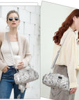 Small Everyday Shoulder Purse with Front Zip Pockets