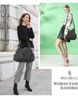Large Leather Hobo Ladies Crossbody Handbags Studded Bag