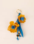 Flower Purse Charm & Keychain with Hanging Blooms