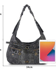Large Y2K Cargo Hobo Shoulder & Crossbody Bag