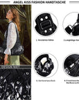 Women wash water PU leather multi-functional tie dye hardware accessories handmade hobo bag-Angelkiss Bag