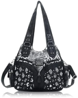 Y2K Studded PU Leather Semi-Soft Hobo Bags