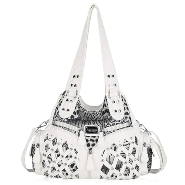 Y2K Studded PU Leather Semi-Soft Hobo Bags