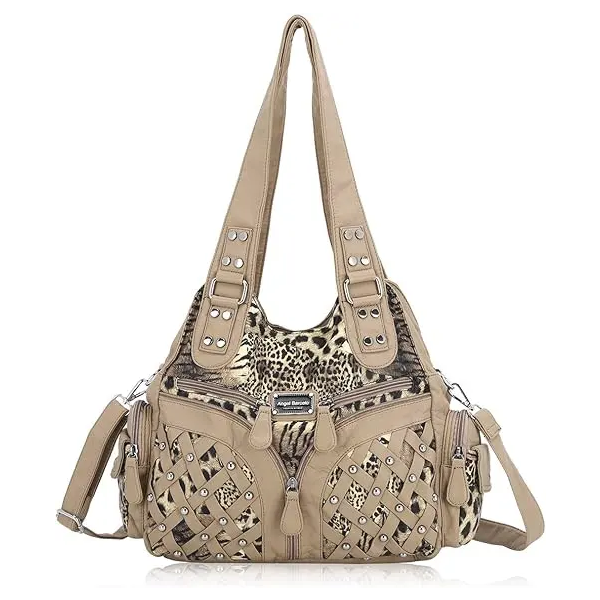 Y2K Studded PU Leather Semi-Soft Hobo Bags