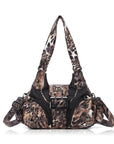 Women’s Moto Buckle Multi-Pocket Convertible Satchel Bag