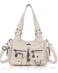 Women’s 2000s Cargo Multi-Pocket Shoulder Bag with Crossbody Strap
