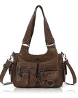 Women’s 2000s Cargo Multi-Pocket Shoulder Bag with Crossbody Strap
