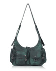 Shoulder Bag – Vintage Cargo Hobo with Flower Charms