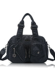 Small Multi-Pocket Satchel Bag with Adjustable Crossbody Strap