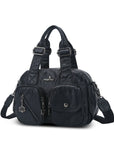 Small Multi-Pocket Satchel Bag with Adjustable Crossbody Strap