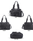Vintage Utility Satchel Crossbody Bag with Easy-Access Pockets