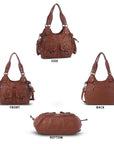 Organized Storage Faux Leather Tote Crossbody Bag Hardware Detail
