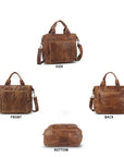 Soft PU Multi-Pocket Satchel Crossbody Bag