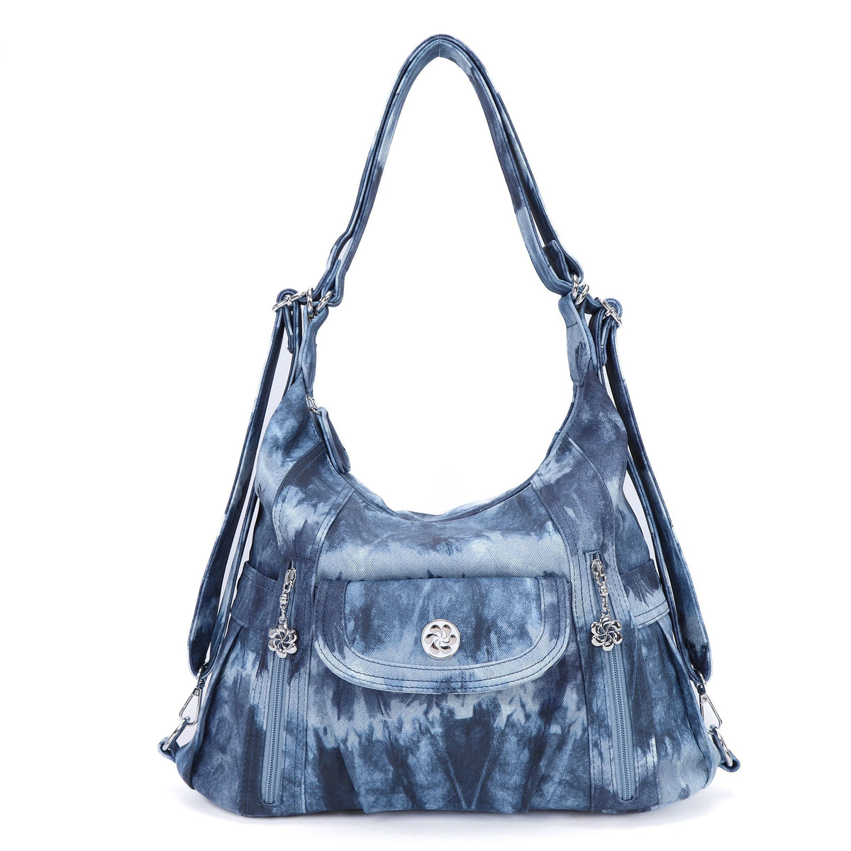 Steedy Denim vintage tie-dye tote bag-Angelkiss Bag