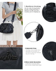 Small Multi-Pocket Satchel Bag with Adjustable Crossbody Strap