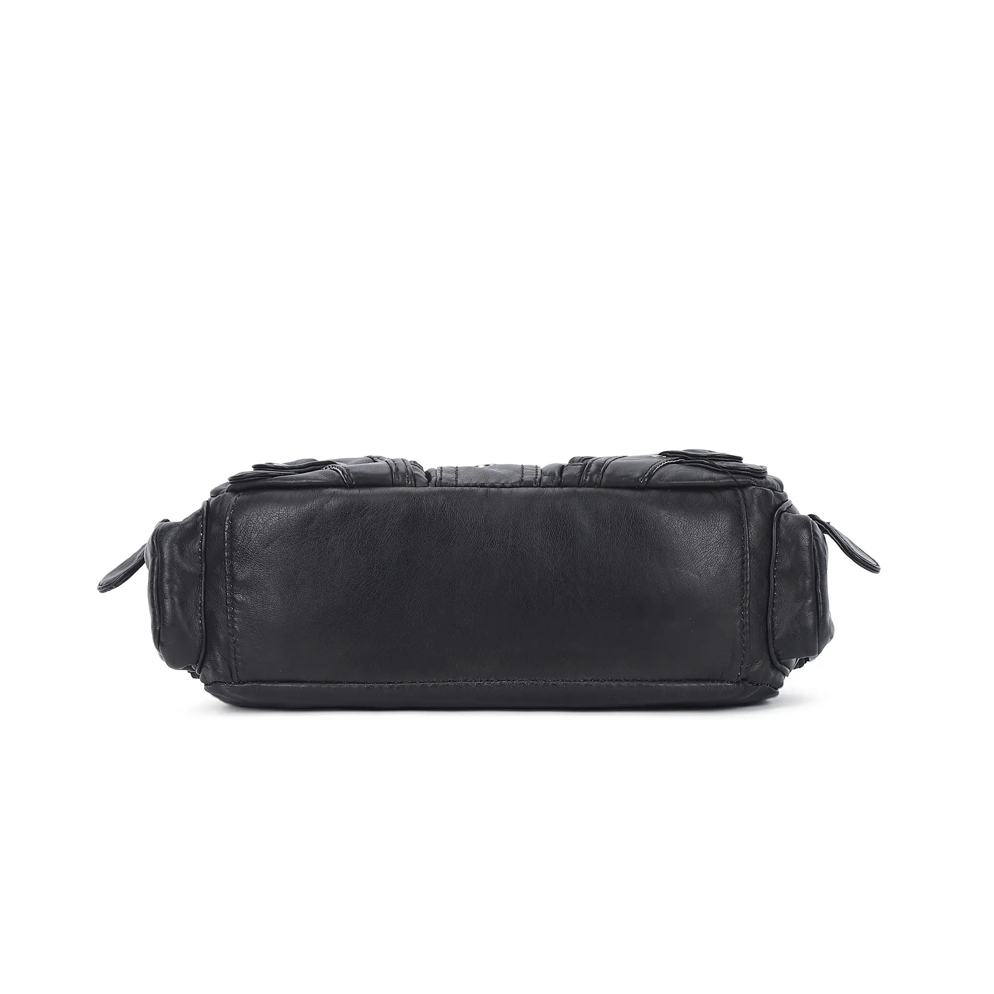 Women’s Moto Buckle Multi-Pocket Convertible Satchel Bag