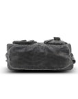 Washed Multi-Pocket Cargo Tote Bag with Crossbody Strap
