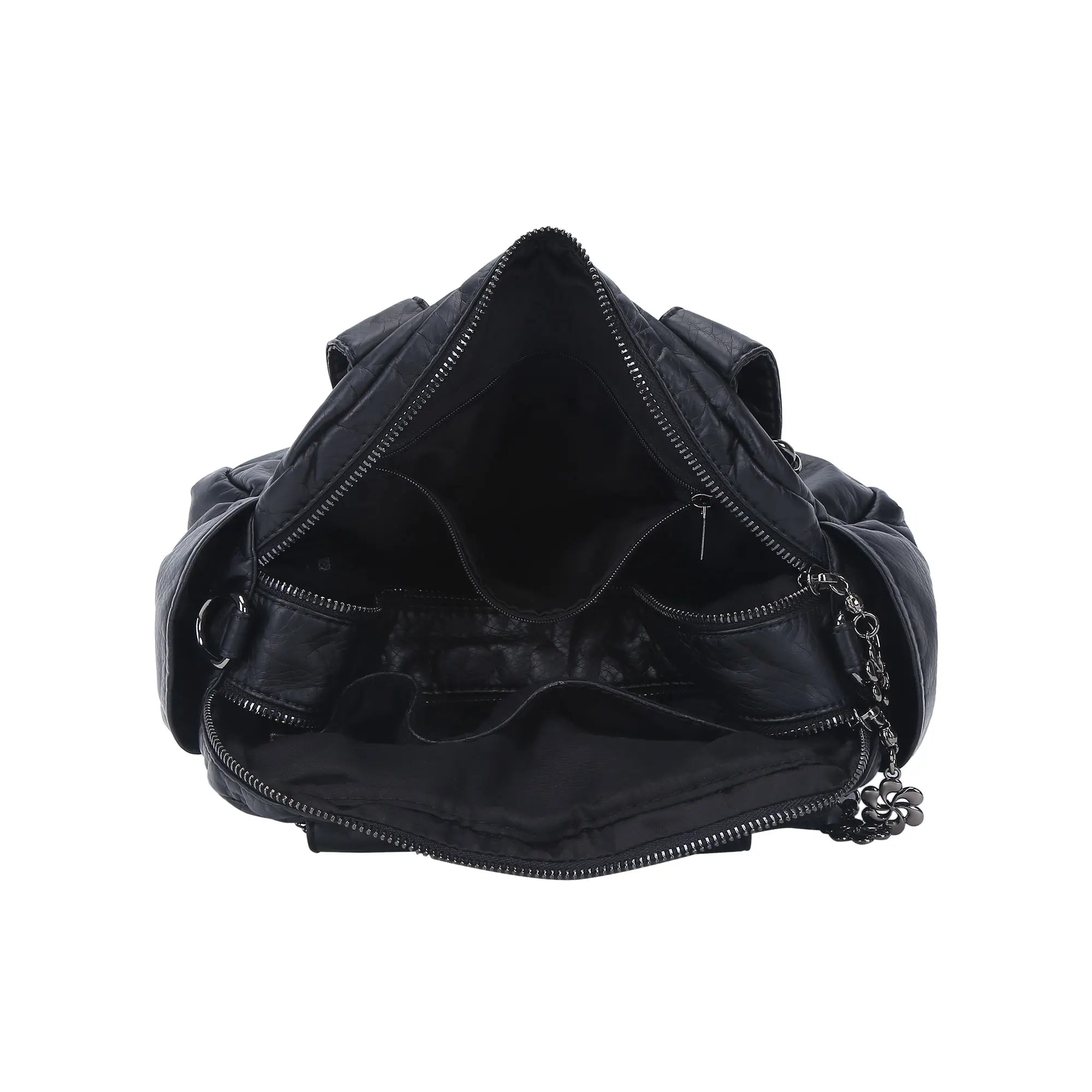 Small Multi-Pocket Satchel Bag with Adjustable Crossbody Strap