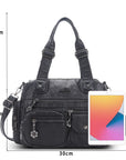 Vintage Utility Satchel Crossbody Bag with Easy-Access Pockets
