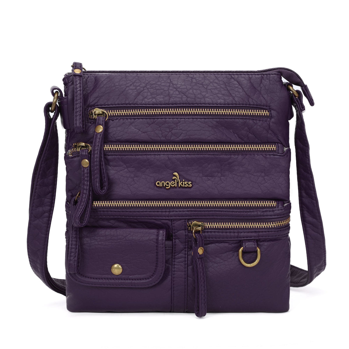 Vintage solid color fashion crossbody bag-Angelkiss Bag