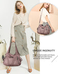 washed roomy Daily women Waterproof unique hobo handbag-Angelkiss Bag