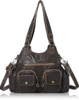 Tie-Dye Bag Womens Y2K Hobo Purse Faux Leather