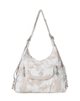 Washed Slouchy Crossbody Bag with Front Pocket