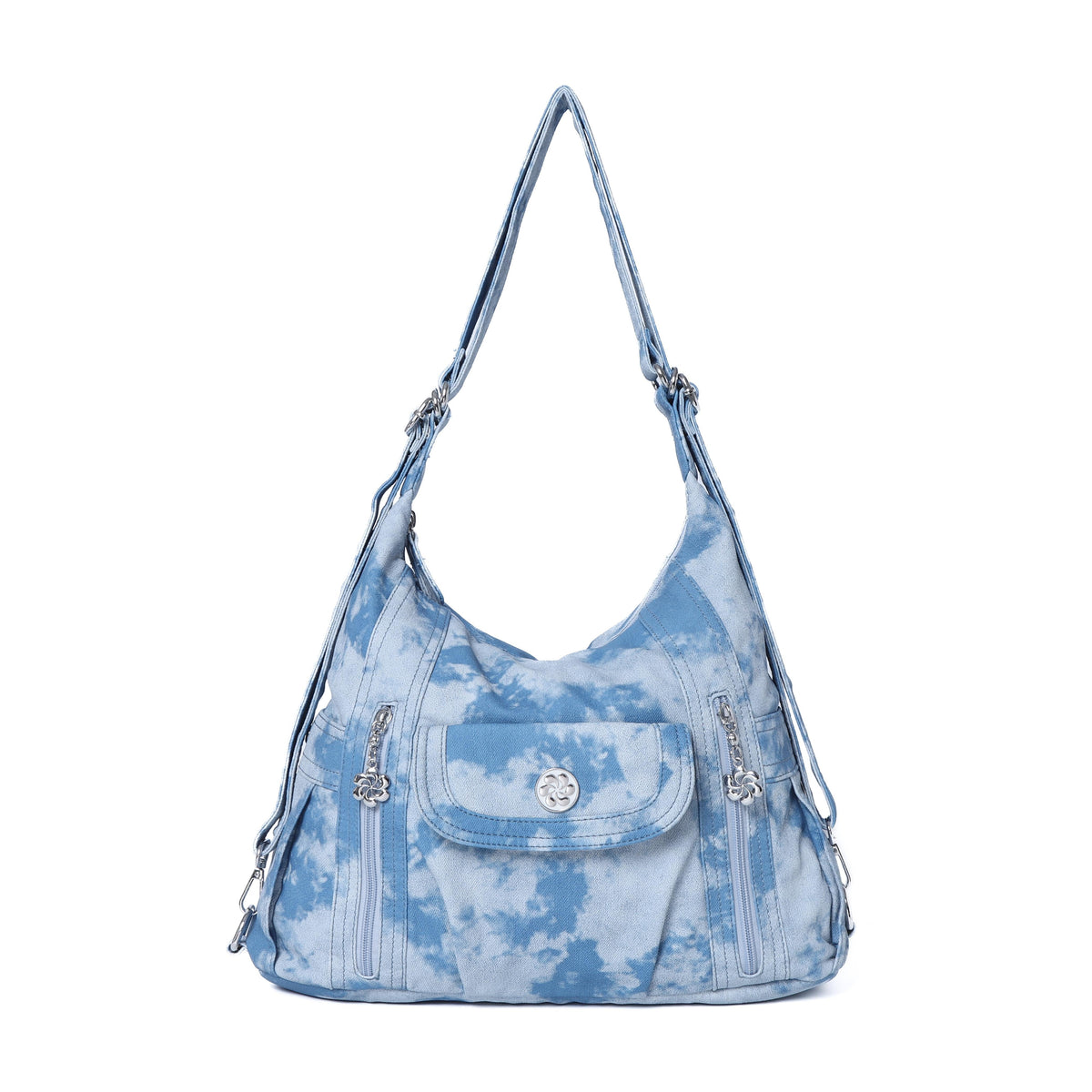 Steedy Denim vintage tie-dye tote bag-Angelkiss Bag