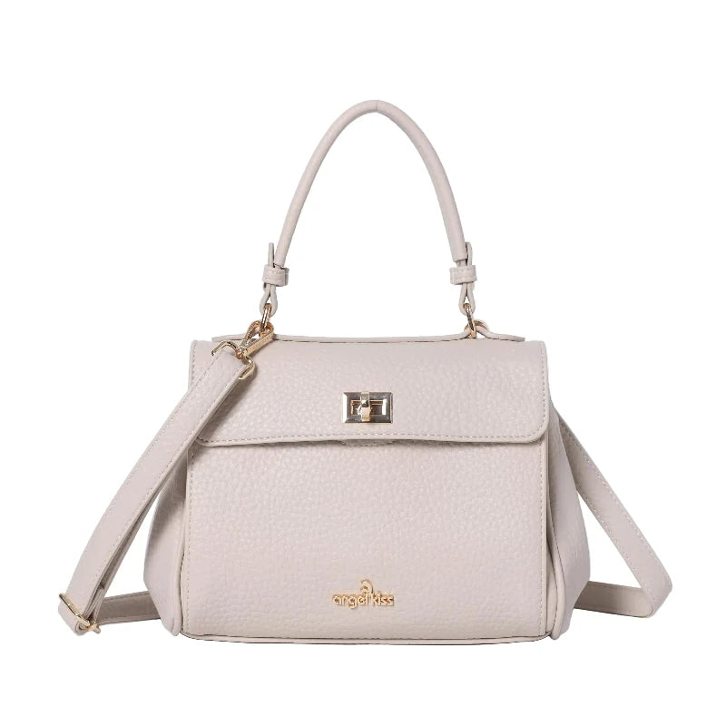 Minimalist Vegan Leather Top Handle Crossbody Bag