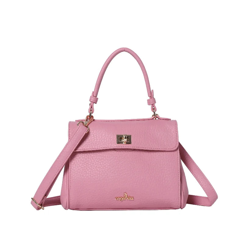Minimalist Vegan Leather Top Handle Crossbody Bag
