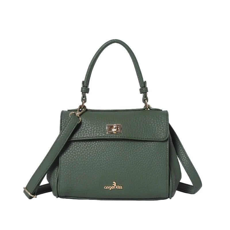 Minimalist Vegan Leather Top Handle Crossbody Bag