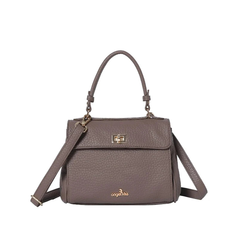 Minimalist Vegan Leather Top Handle Crossbody Bag