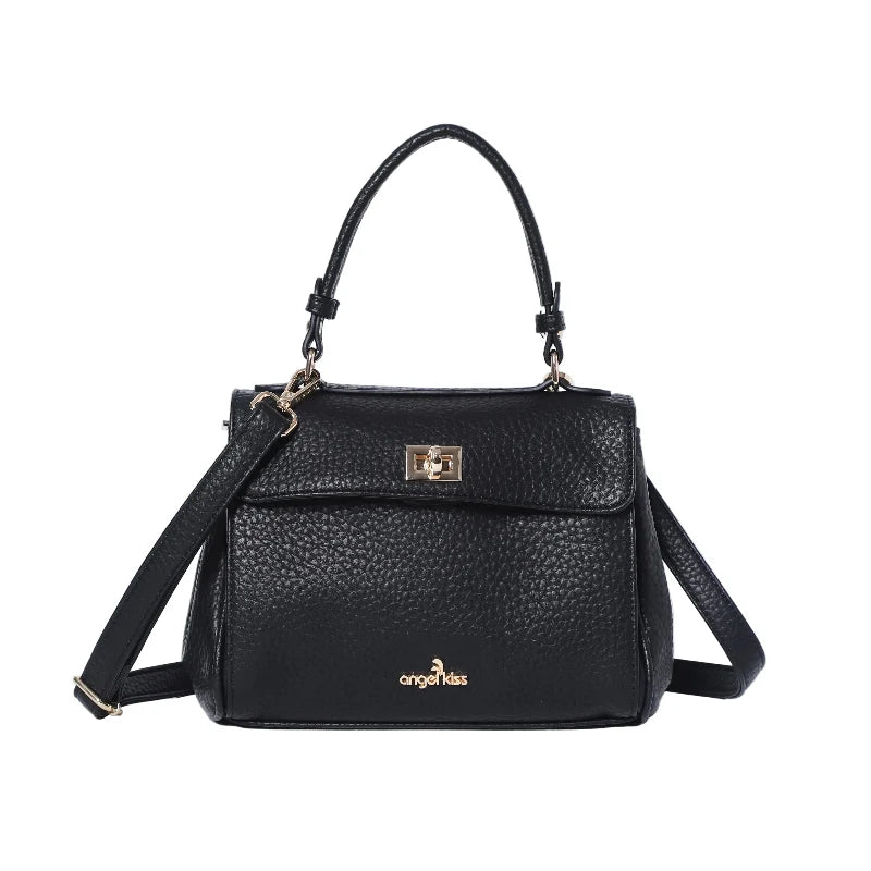 Minimalist Vegan Leather Top Handle Crossbody Bag