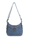 Y2K V-Zip Denim Hobo Shoulder-Crossbody Bag