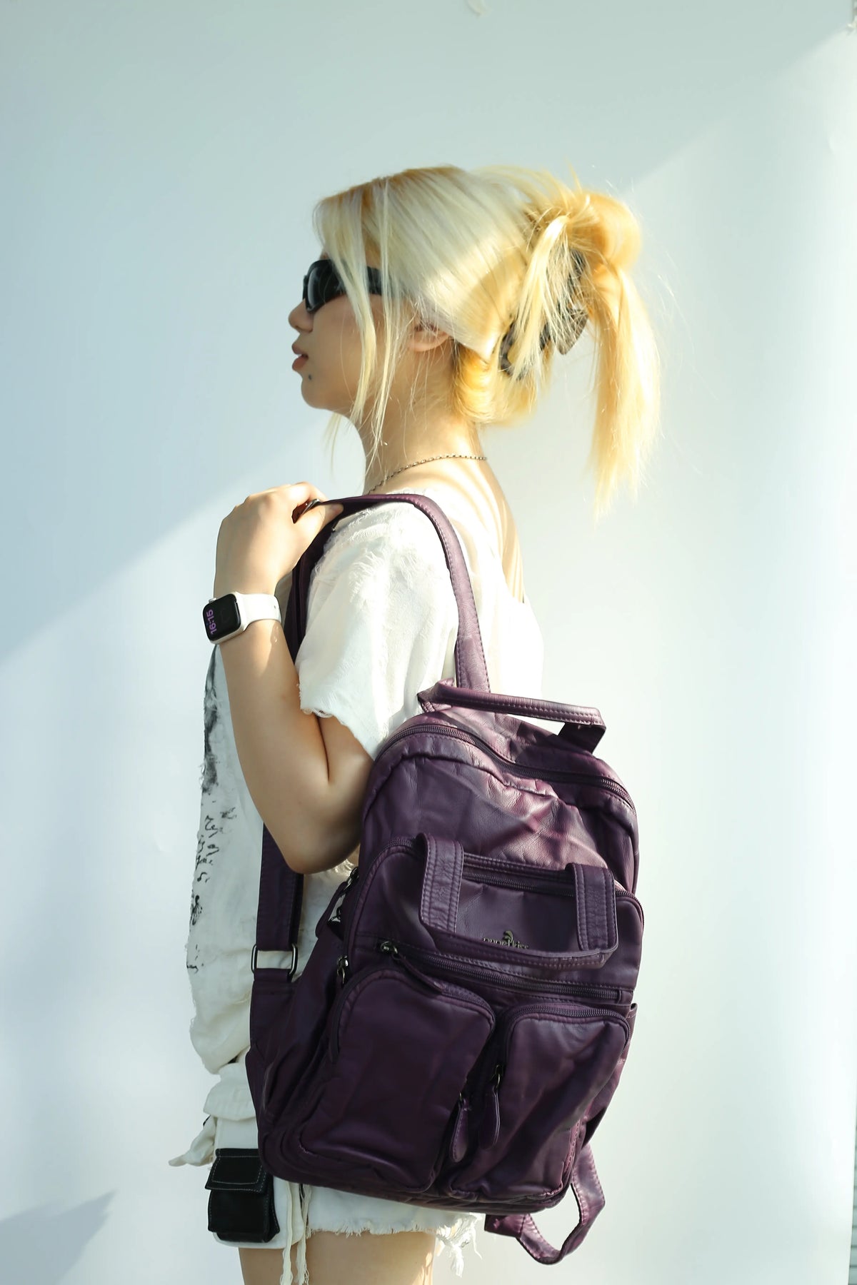 Washed Large Capacity Multi-Pocket Backpack