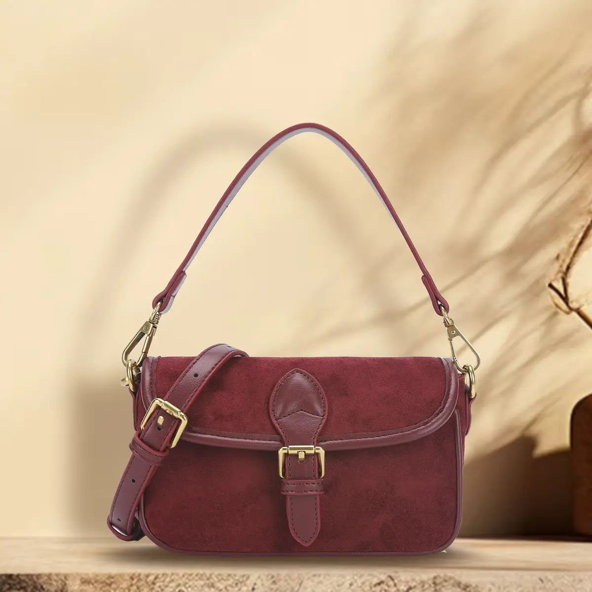 Mini Suede Convertible Shoulder Bag