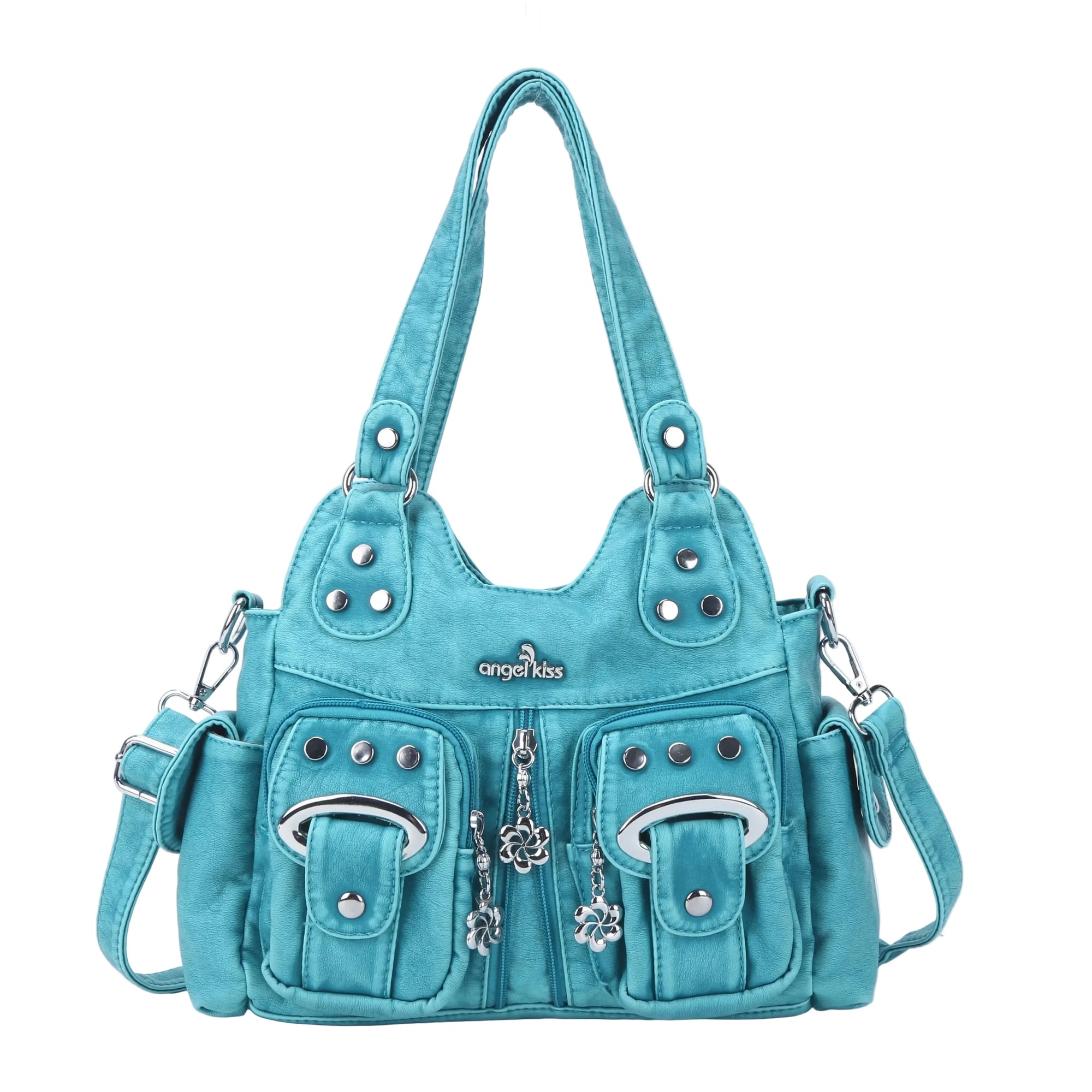Purse With Silver Hardware 90s Style Crossbody Bag For Women