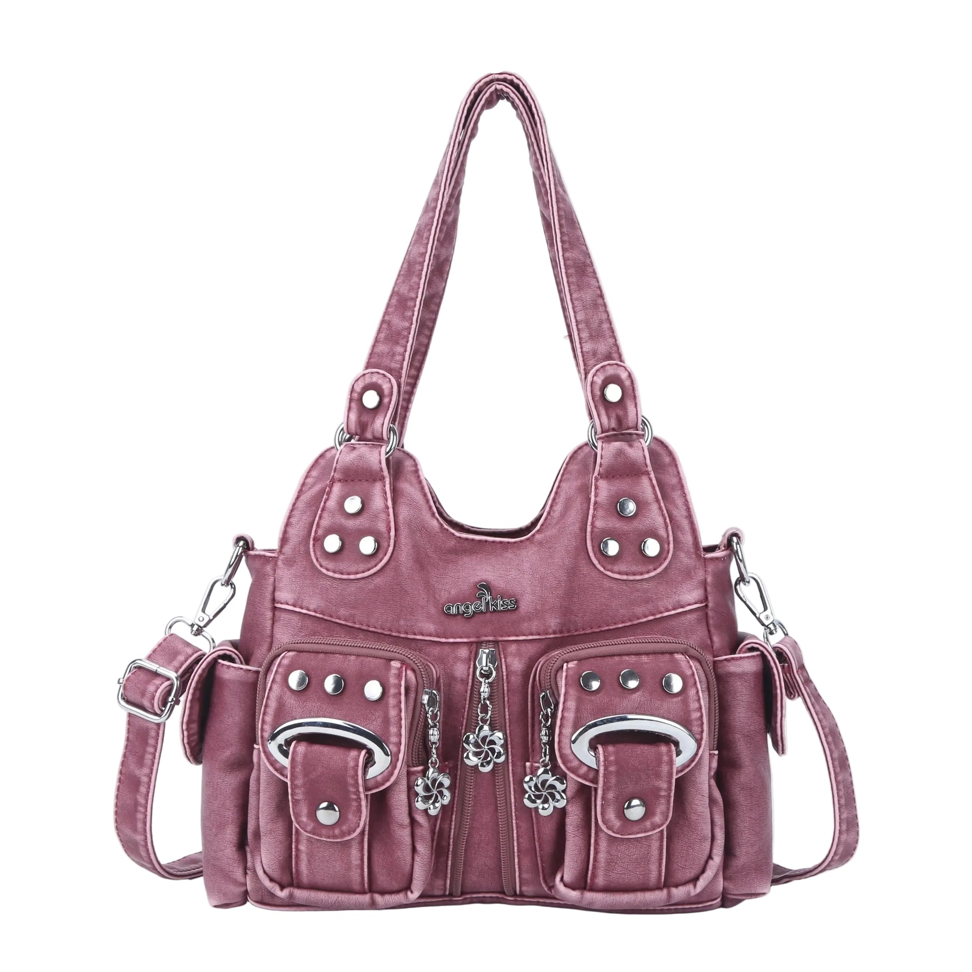 Purse With Silver Hardware 90s Style Crossbody Bag For Women
