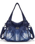washed tie-dyeDaily women simple unique hobo handbag-Angelkiss Bag
