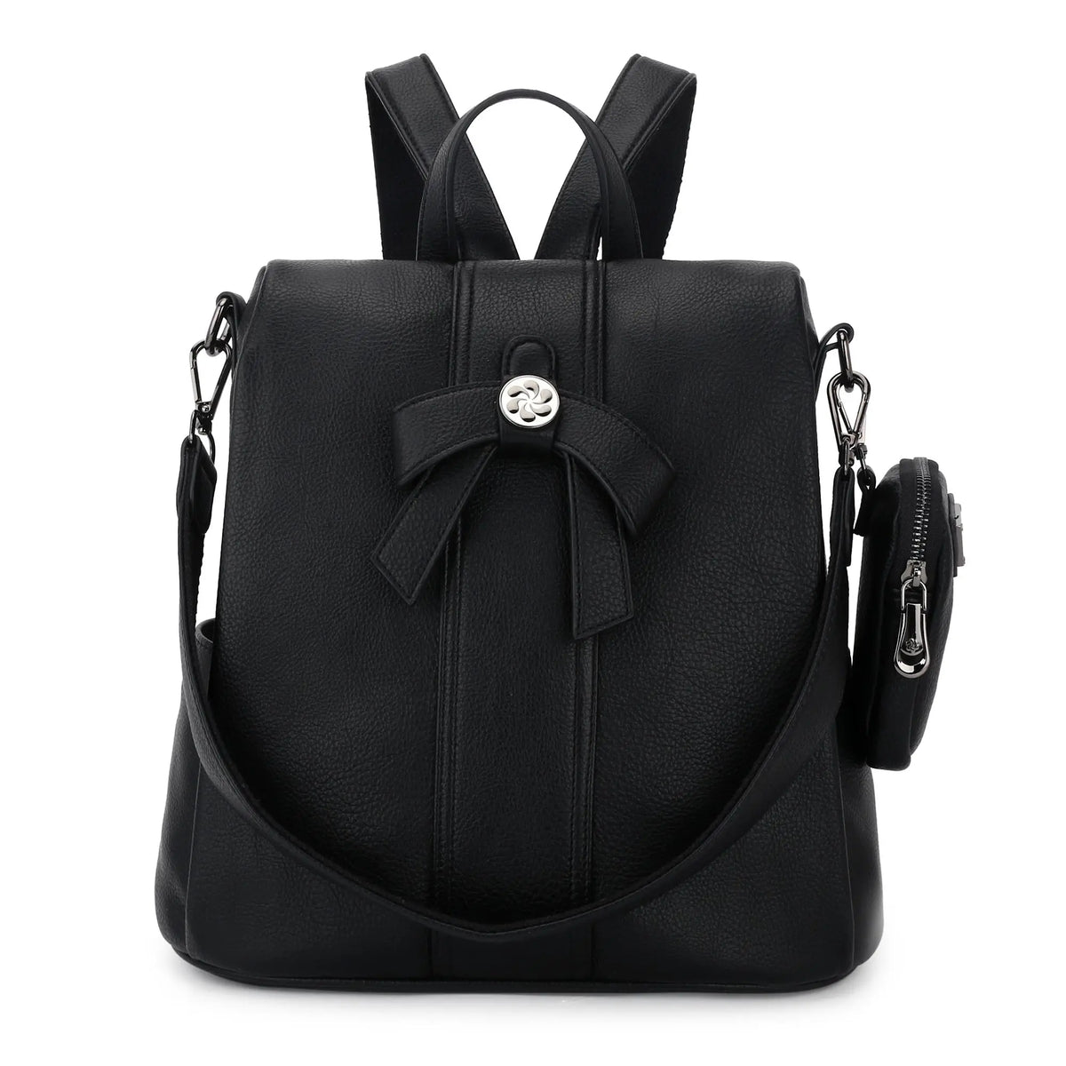 Vintage Bow Detail Backpack with Adjustable Straps