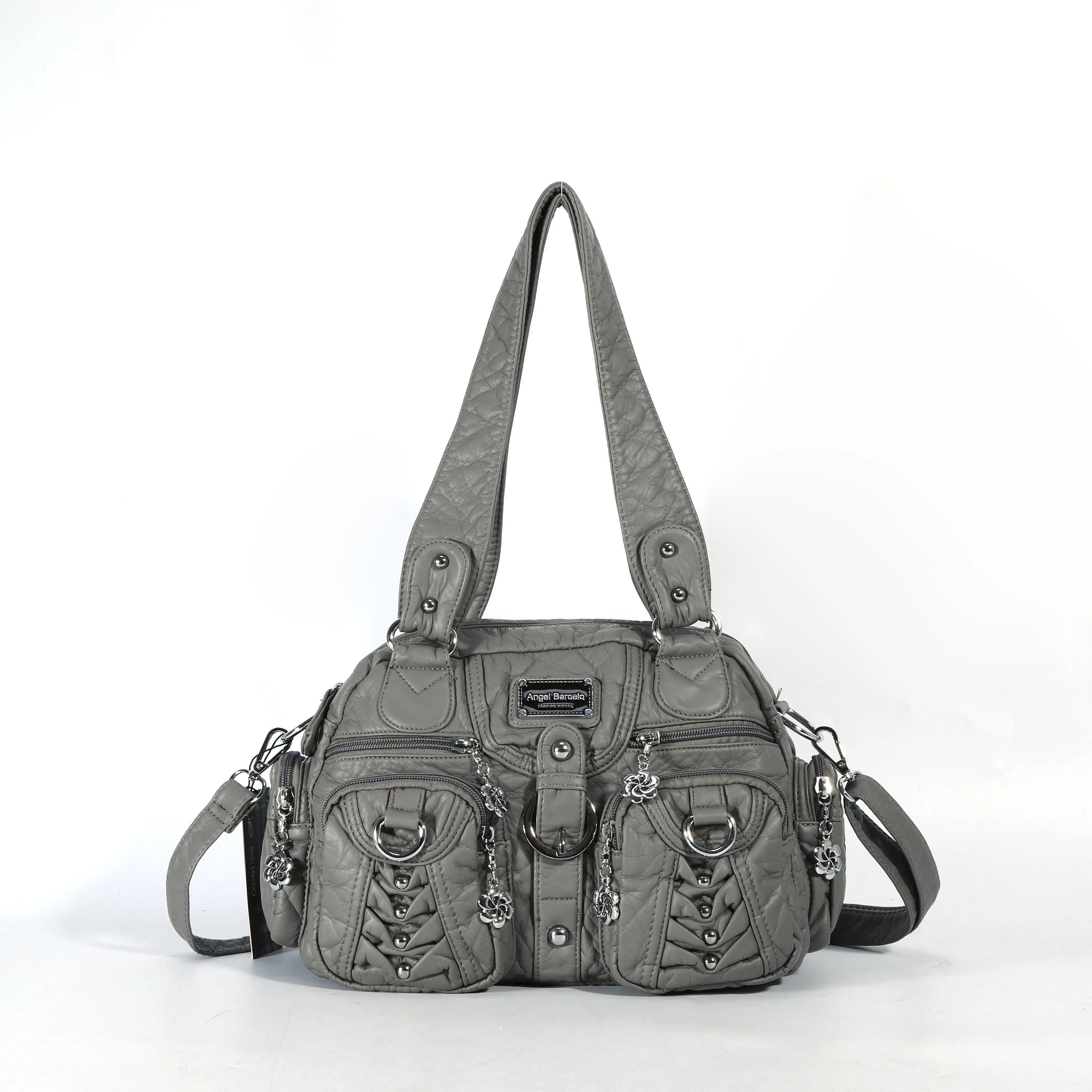 Multi-Pocket Top Handle Shoulder Purse for Women