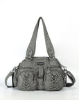 Multi-Pocket Top Handle Shoulder Purse for Women