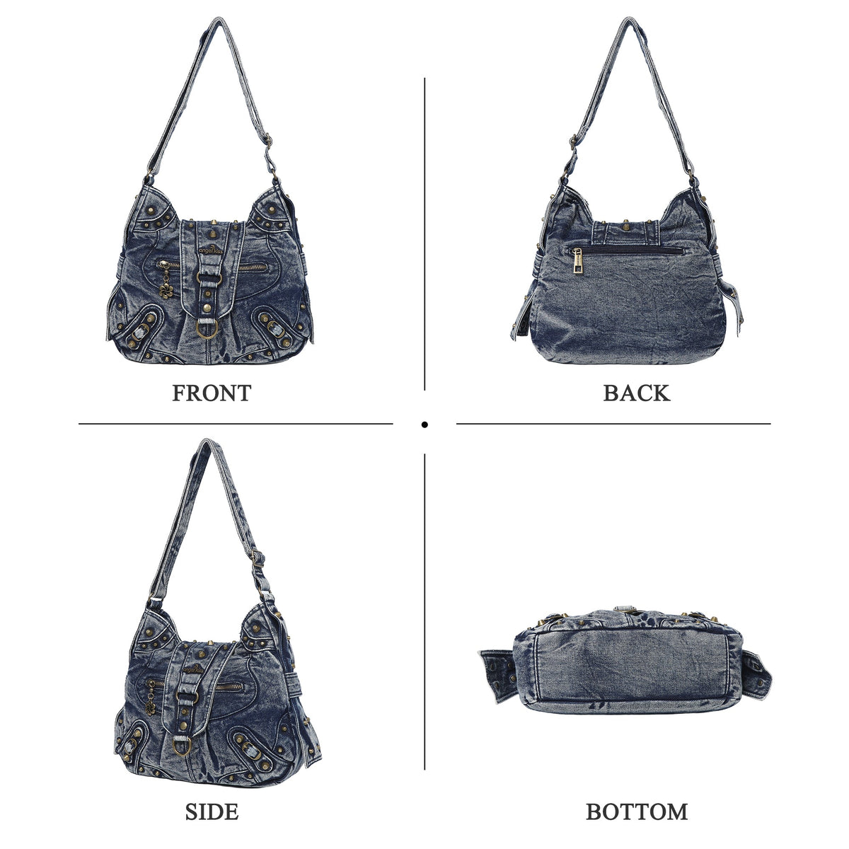 Ladies personality chic vintage backpack/satchel shoulder bag-Angelkiss Bag