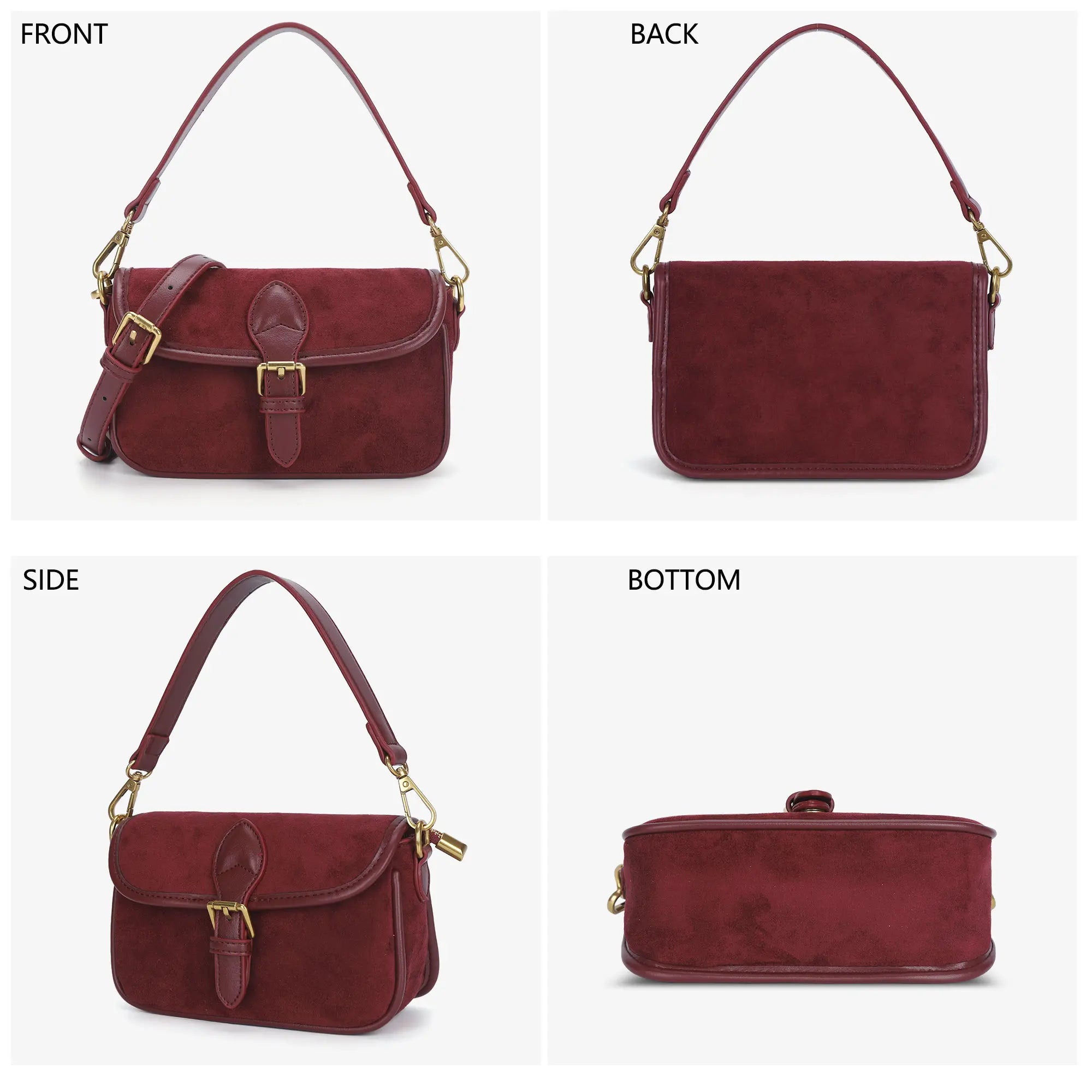 Mini Suede Convertible Shoulder Bag