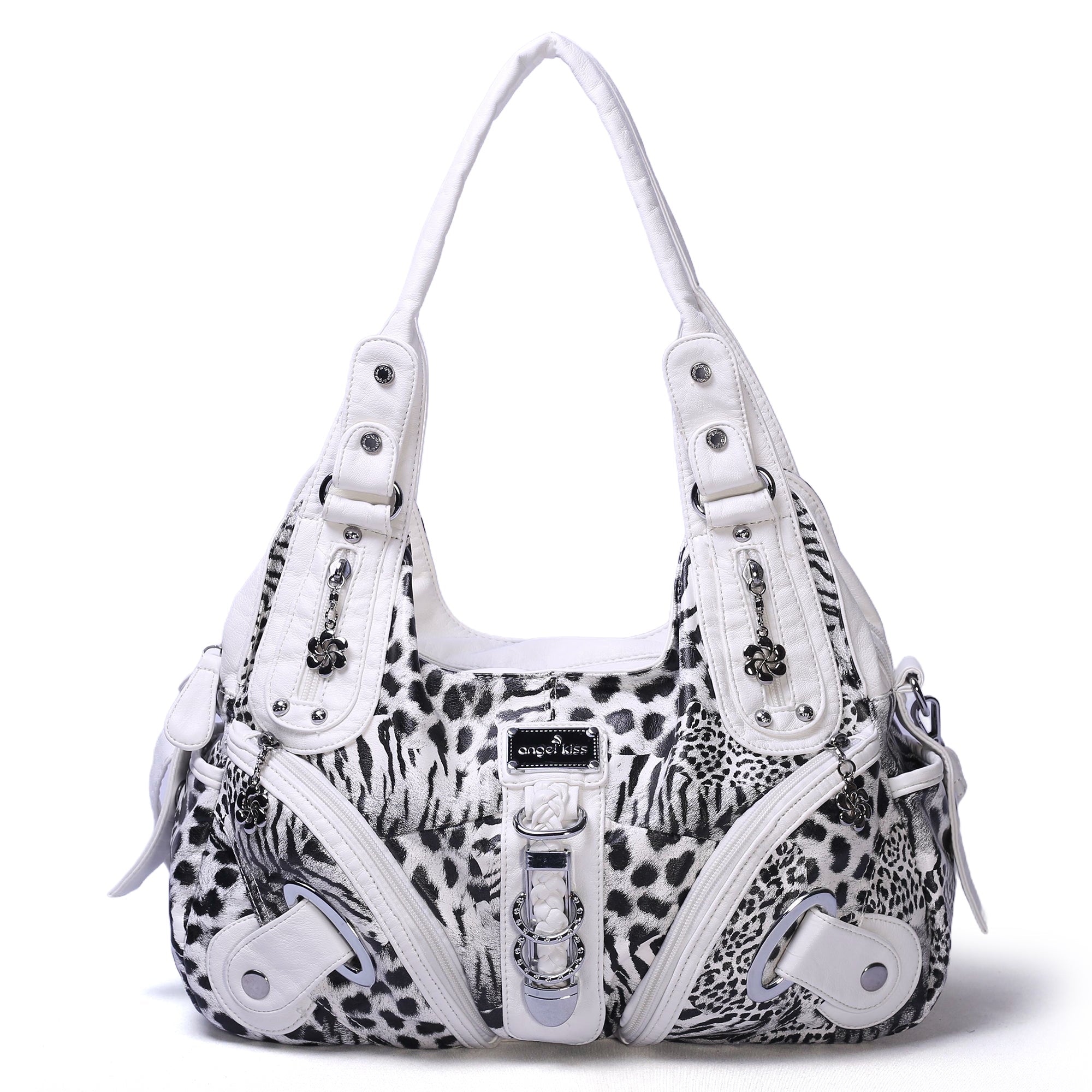 Hobo Leopard print Shoulder  Handbag-Angelkiss Bag