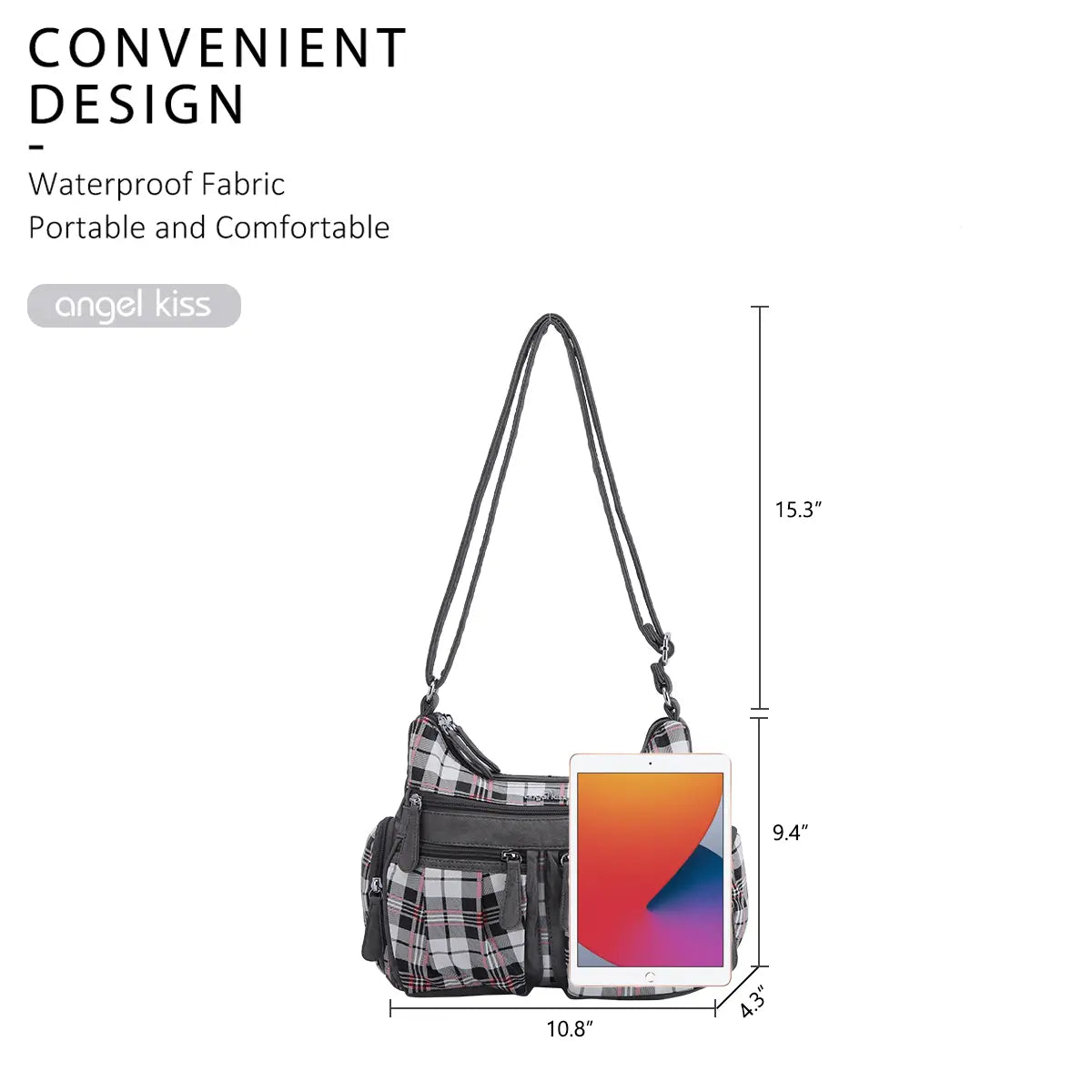 East West Plaid Crossbody Bag with Wallet