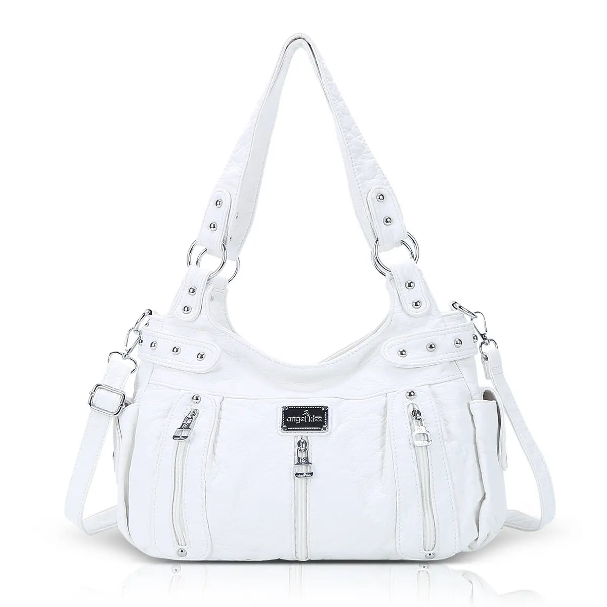 PU Multi-Zipper Classic Hobo Bags
