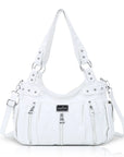 PU Multi-Zipper Classic Hobo Bags