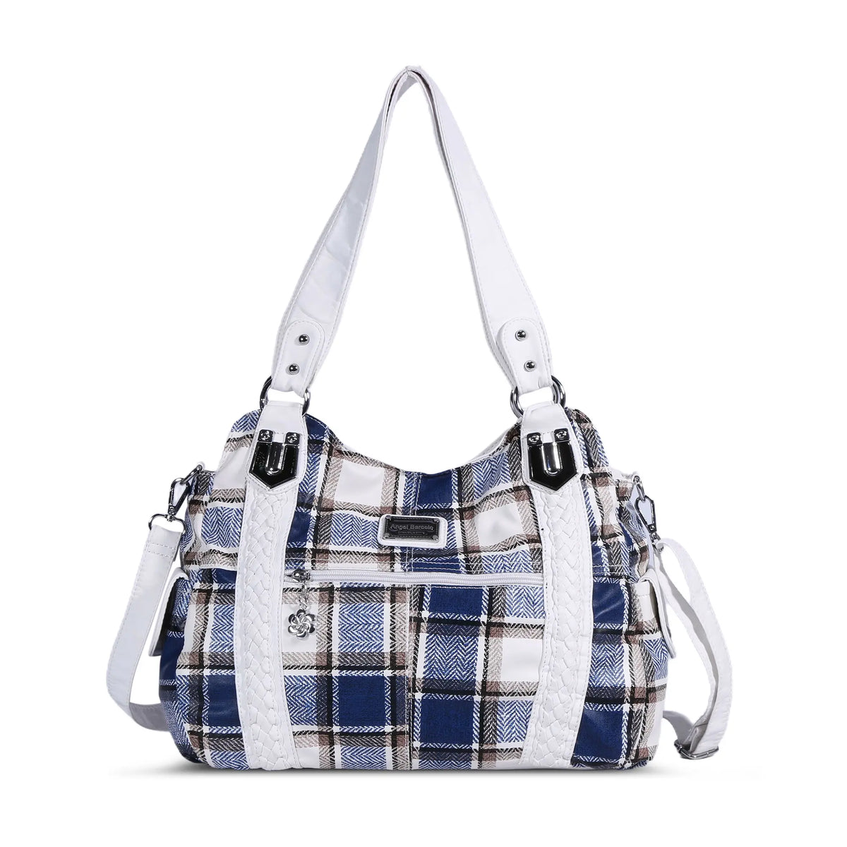 Y2k Grunge Leopard Shoulder Bag with Removable Strap